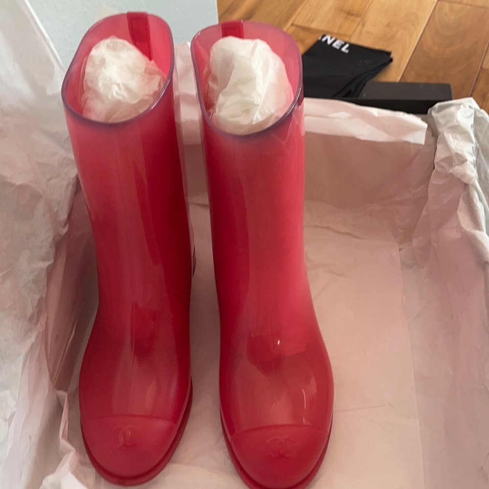 Chanel Rain Boots